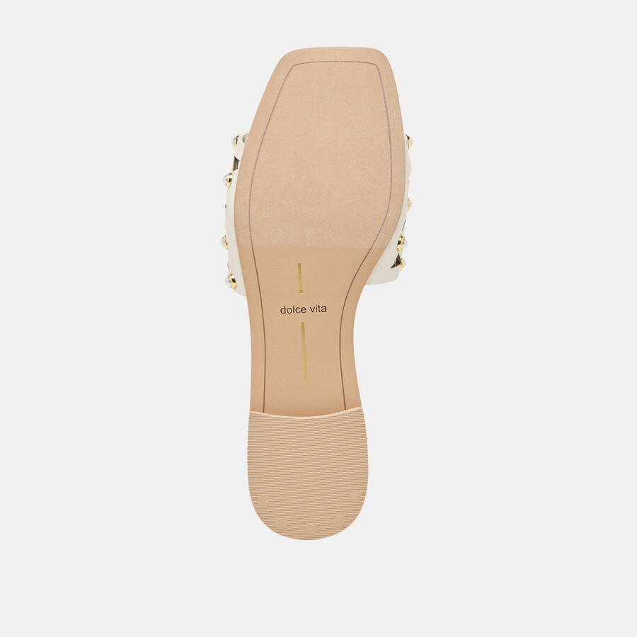 berrit sandalen aus weißem leder