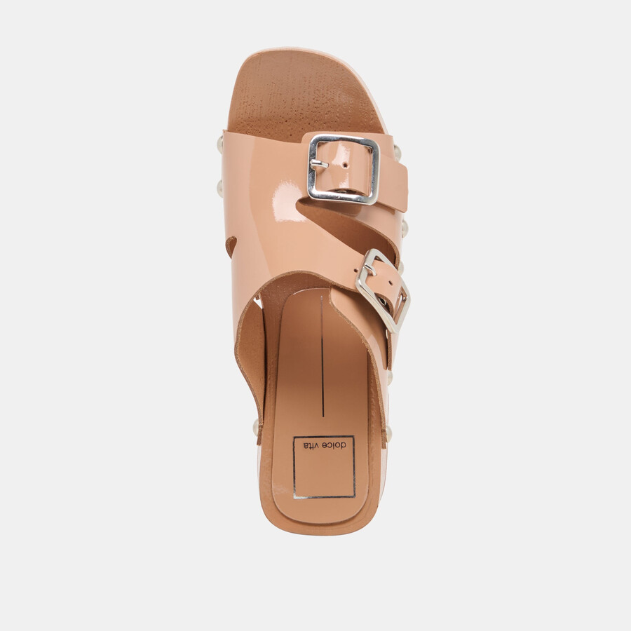 melody heels aus hellbraunem leder
