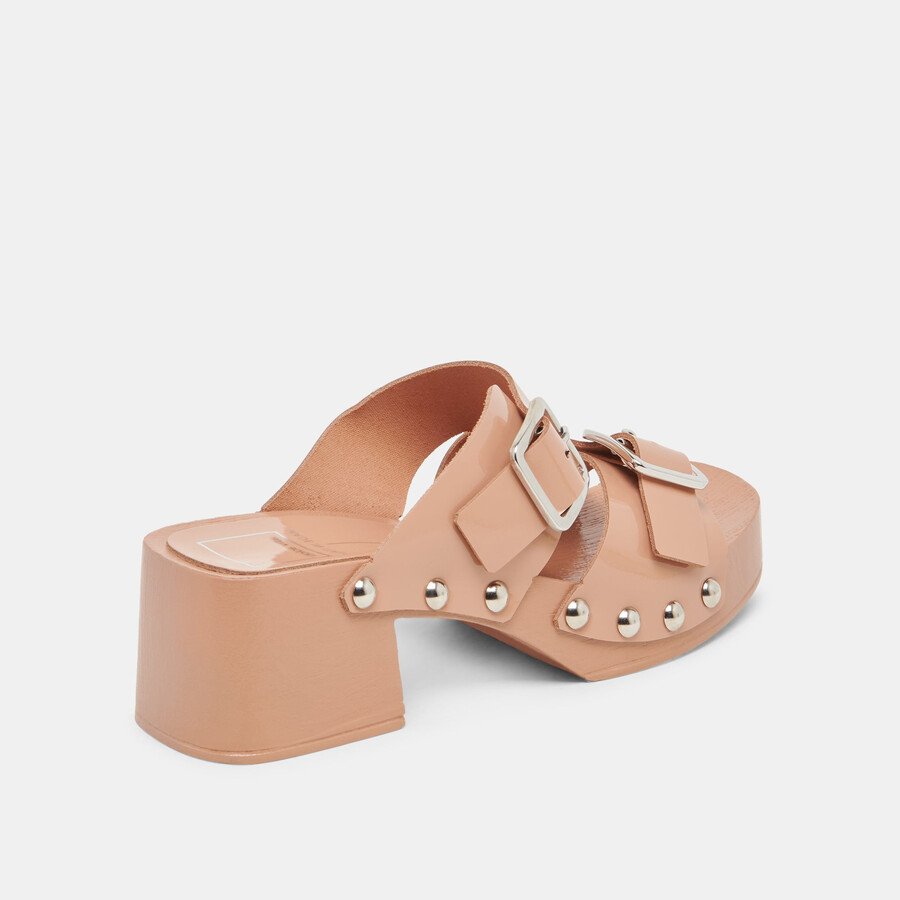 melody heels aus hellbraunem leder