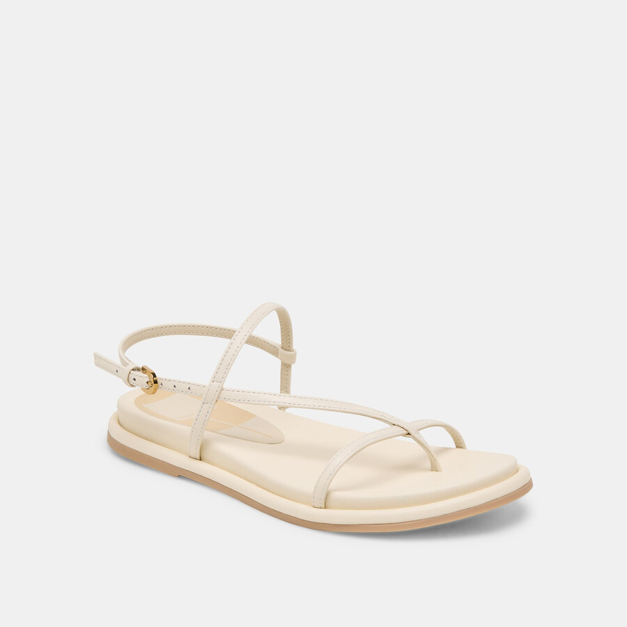 dallen sandalen aus cremefarbenem leder