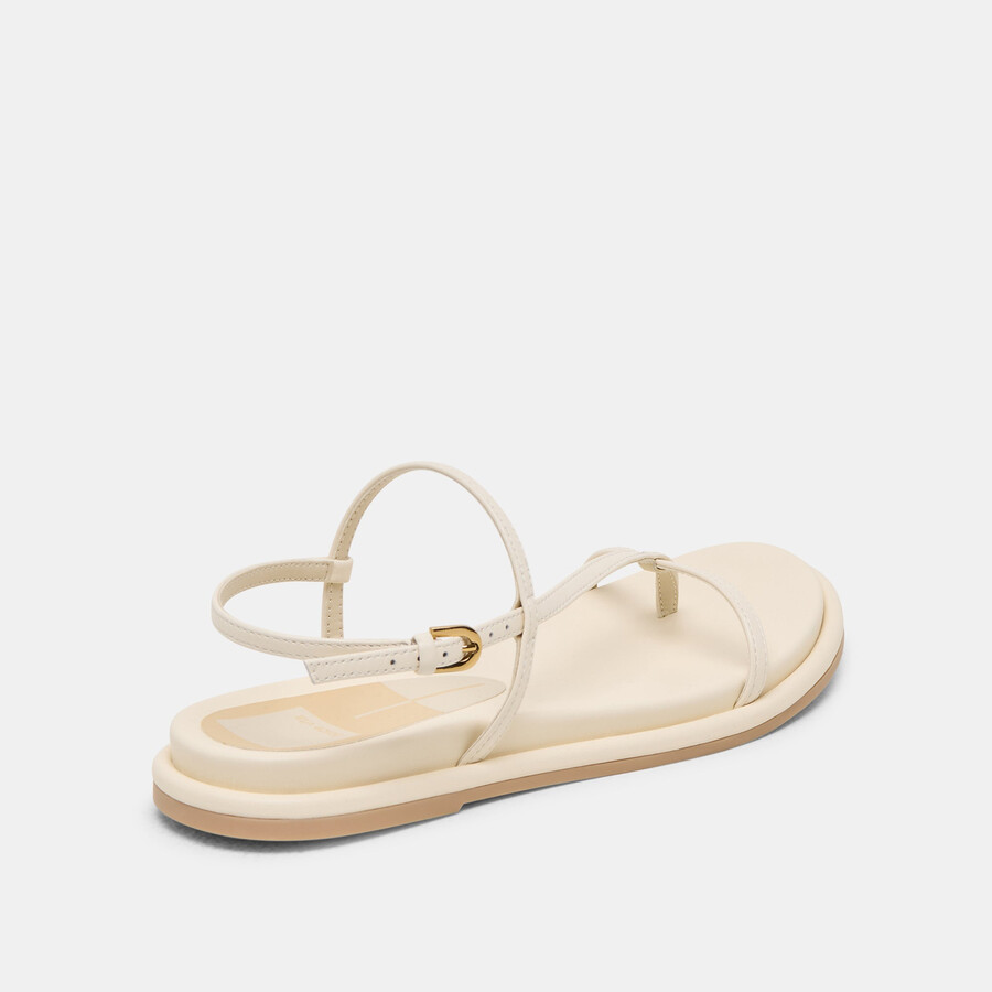 dallen sandalen aus cremefarbenem leder