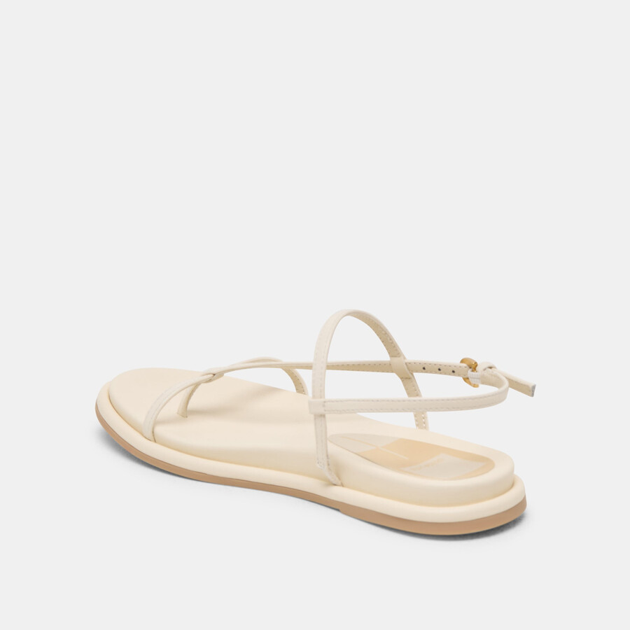 dallen sandalen aus cremefarbenem leder