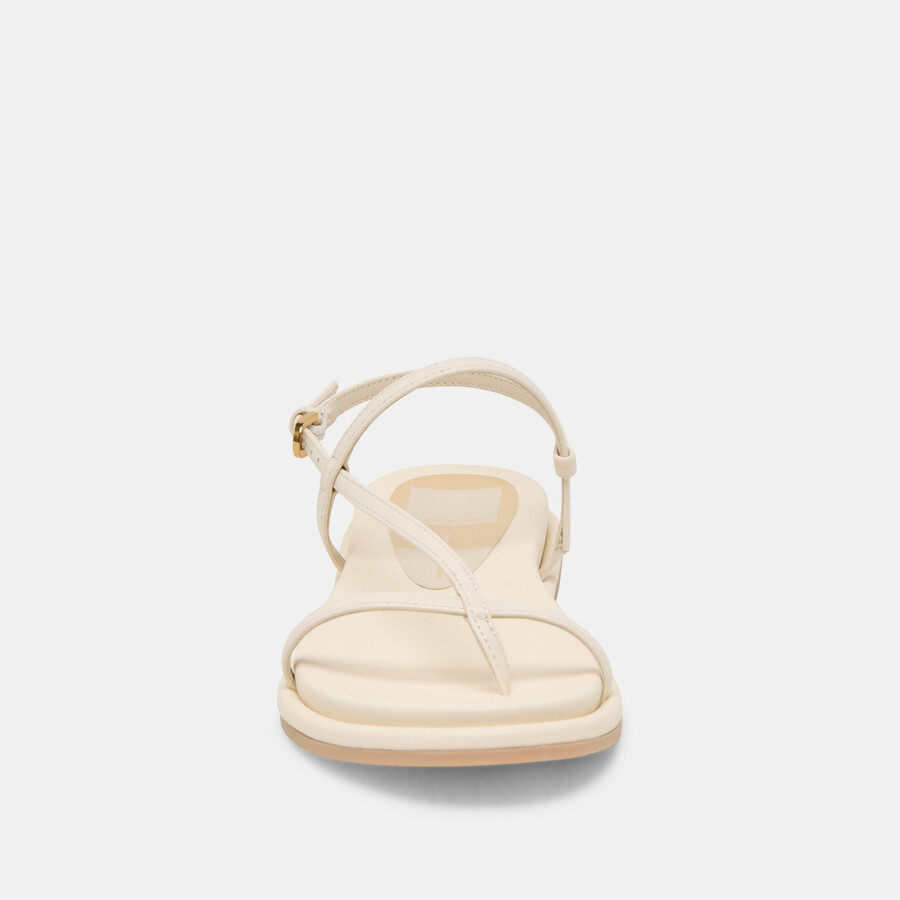 dallen sandalen aus cremefarbenem leder