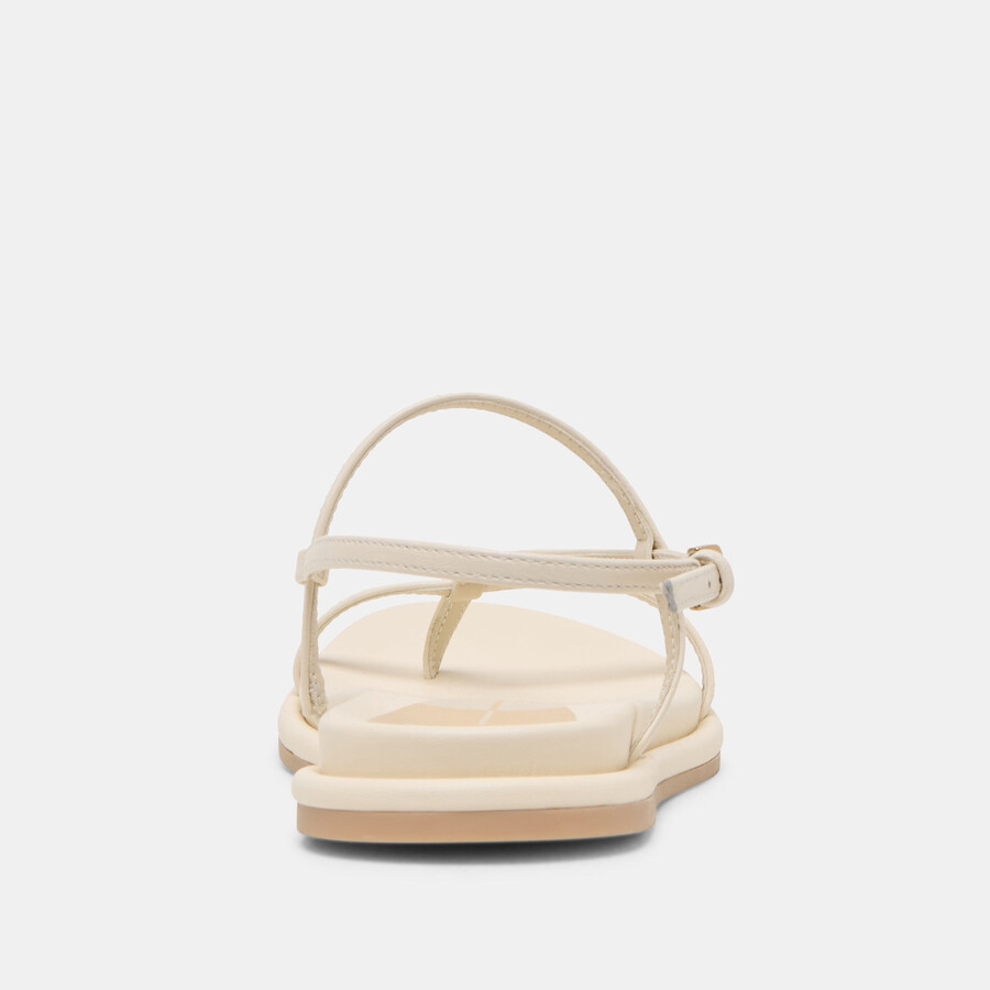 dallen sandalen aus cremefarbenem leder