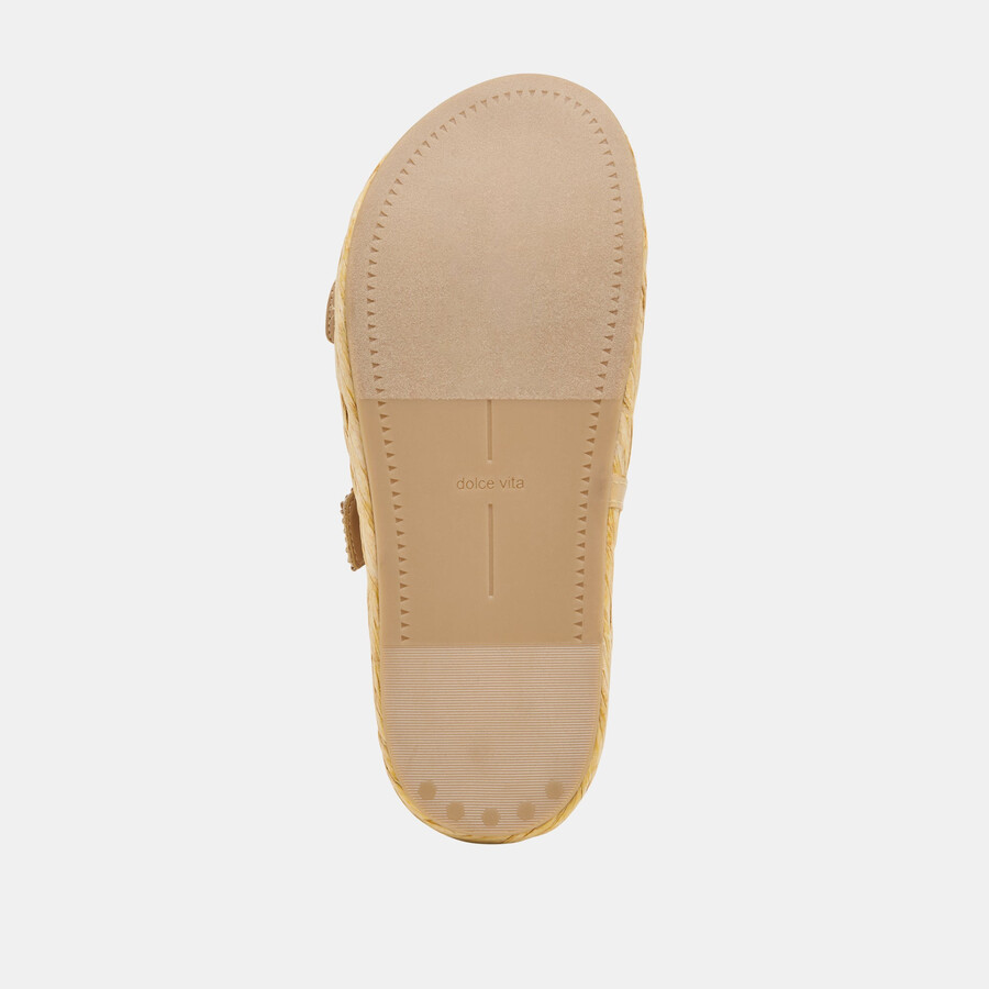 falyn sandalen braun natur gewebtes raffia