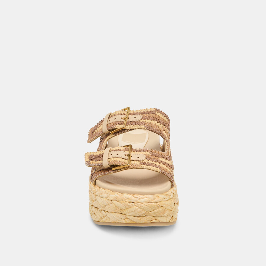 falyn sandalen braun natur gewebtes raffia