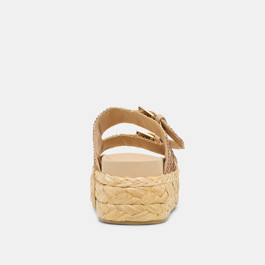 falyn sandalen braun natur gewebtes raffia