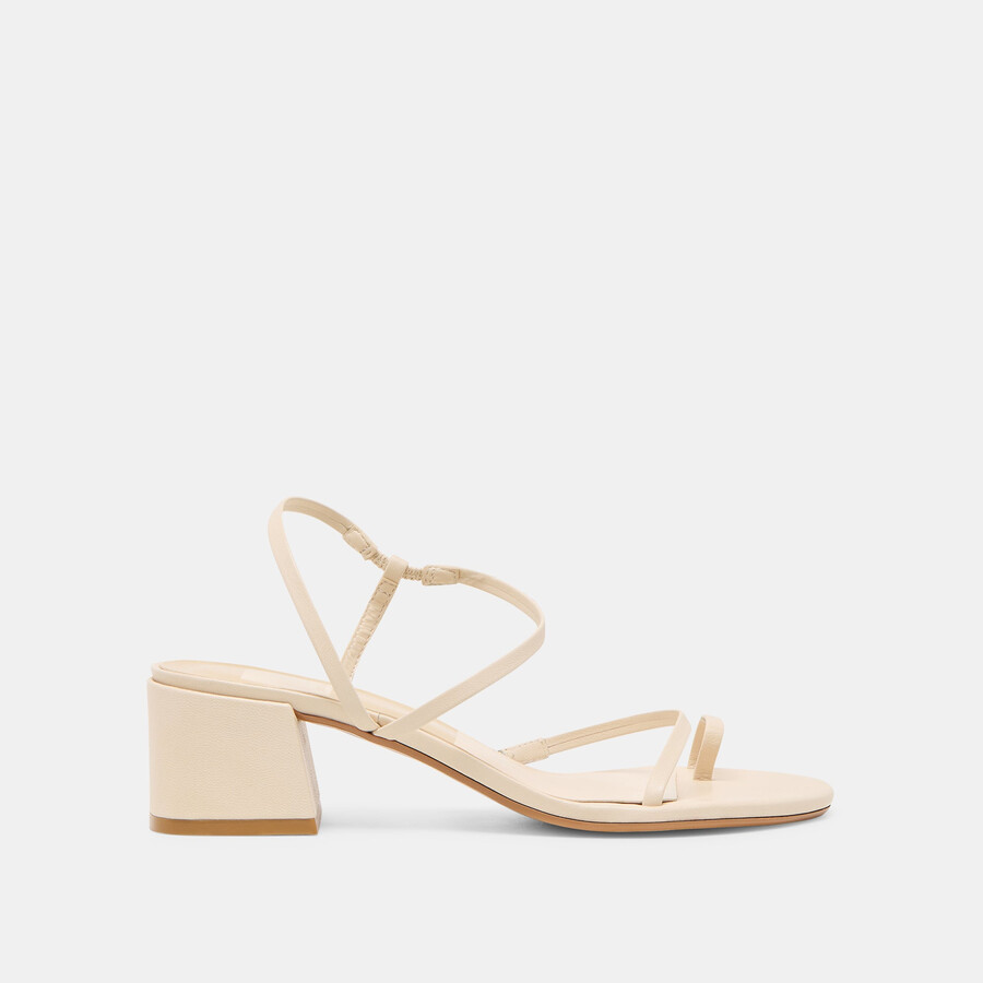 trini heels creme leder