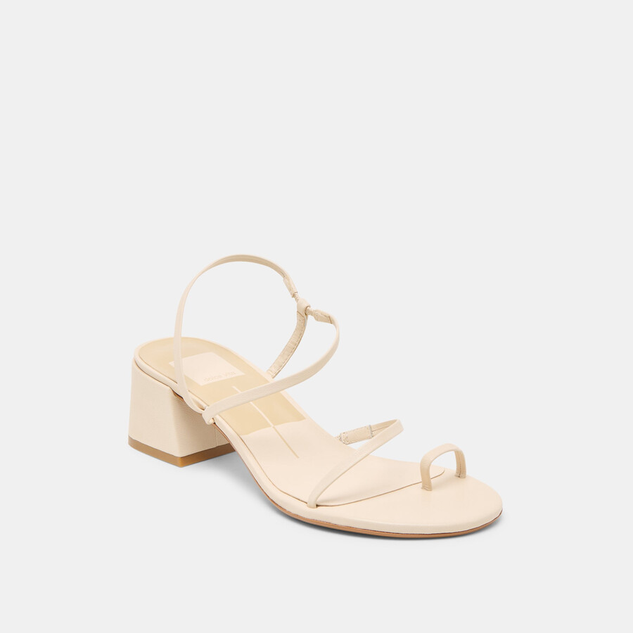 trini heels creme leder