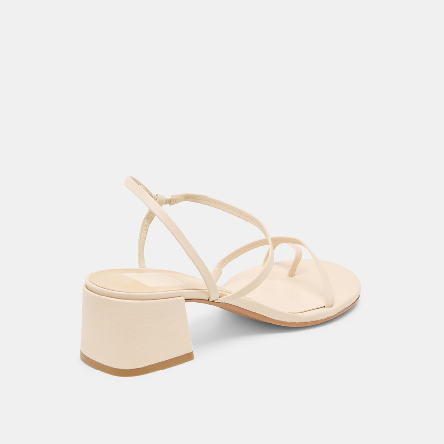 trini heels creme leder