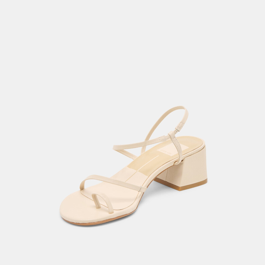 trini heels creme leder