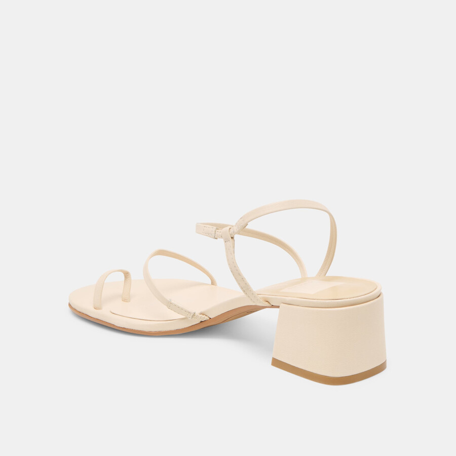 trini heels creme leder
