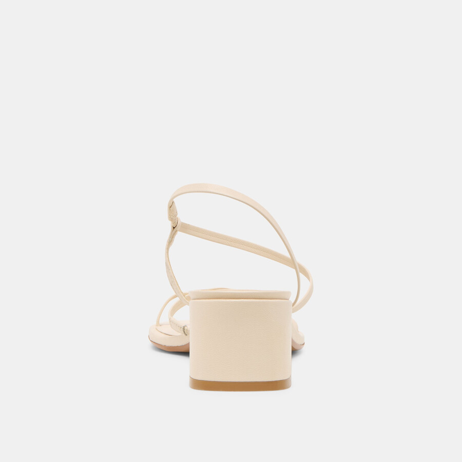 trini heels creme leder