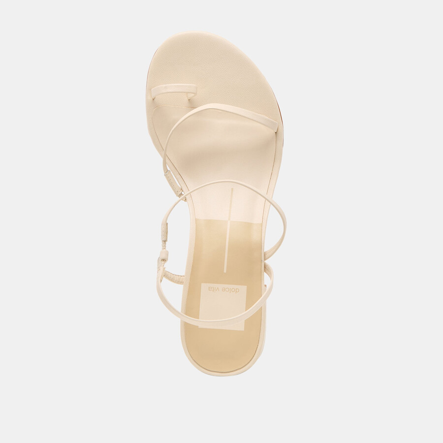 trini heels creme leder