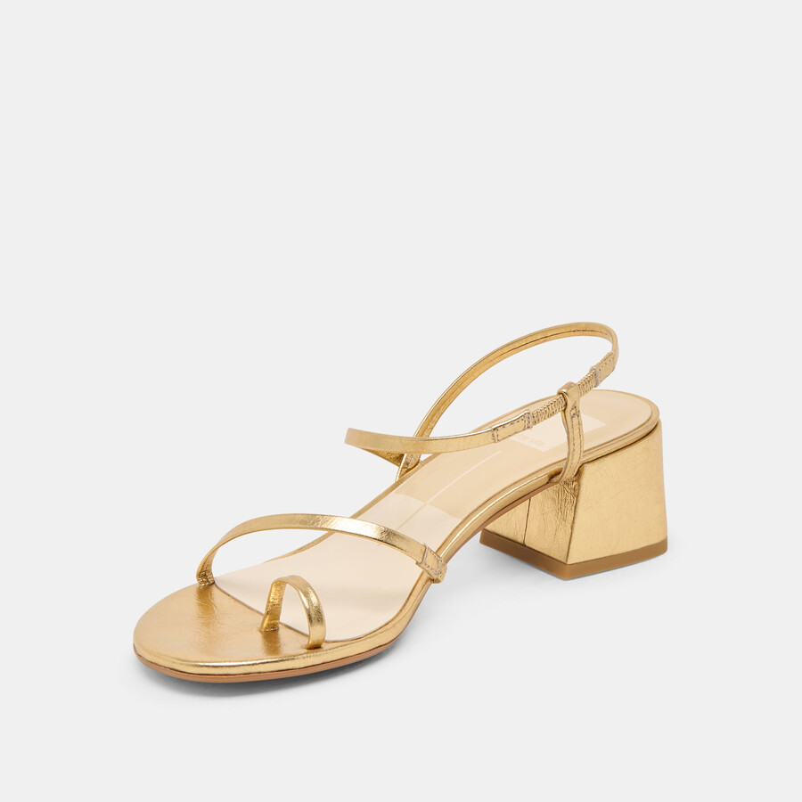 trini heels goldleder