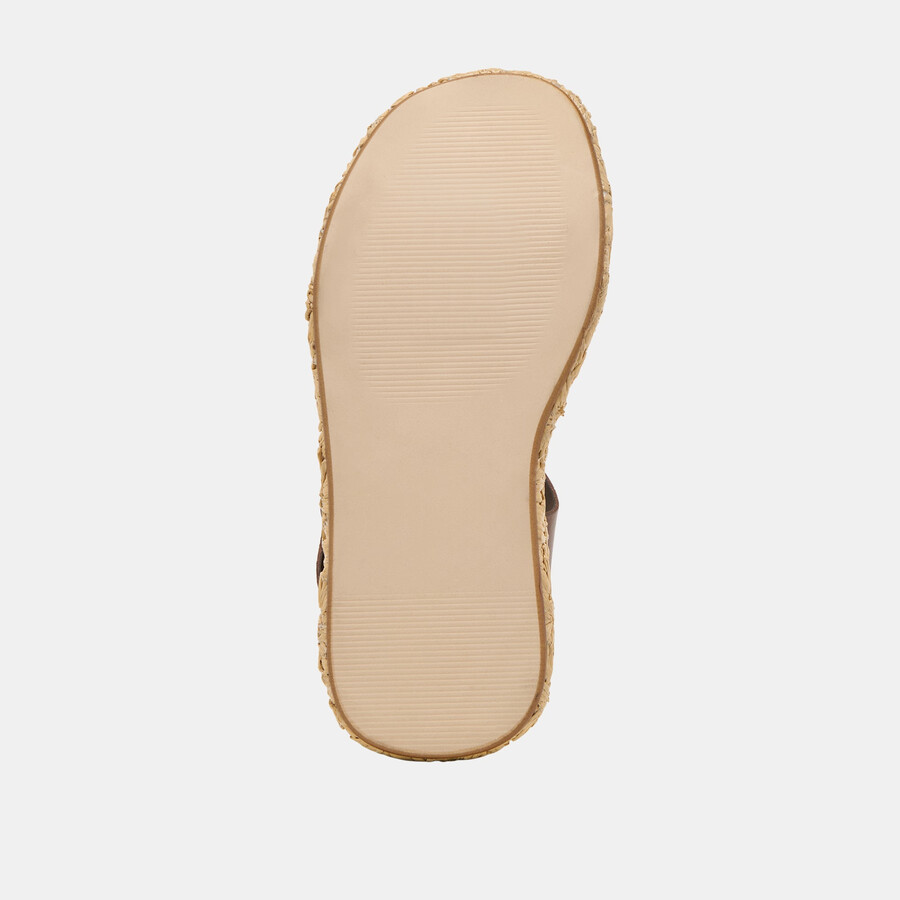 auri keilschuhe aus dunkelbraunem leder