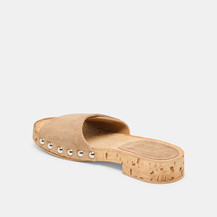 sandy sandalen aus taupefarbenem wildleder