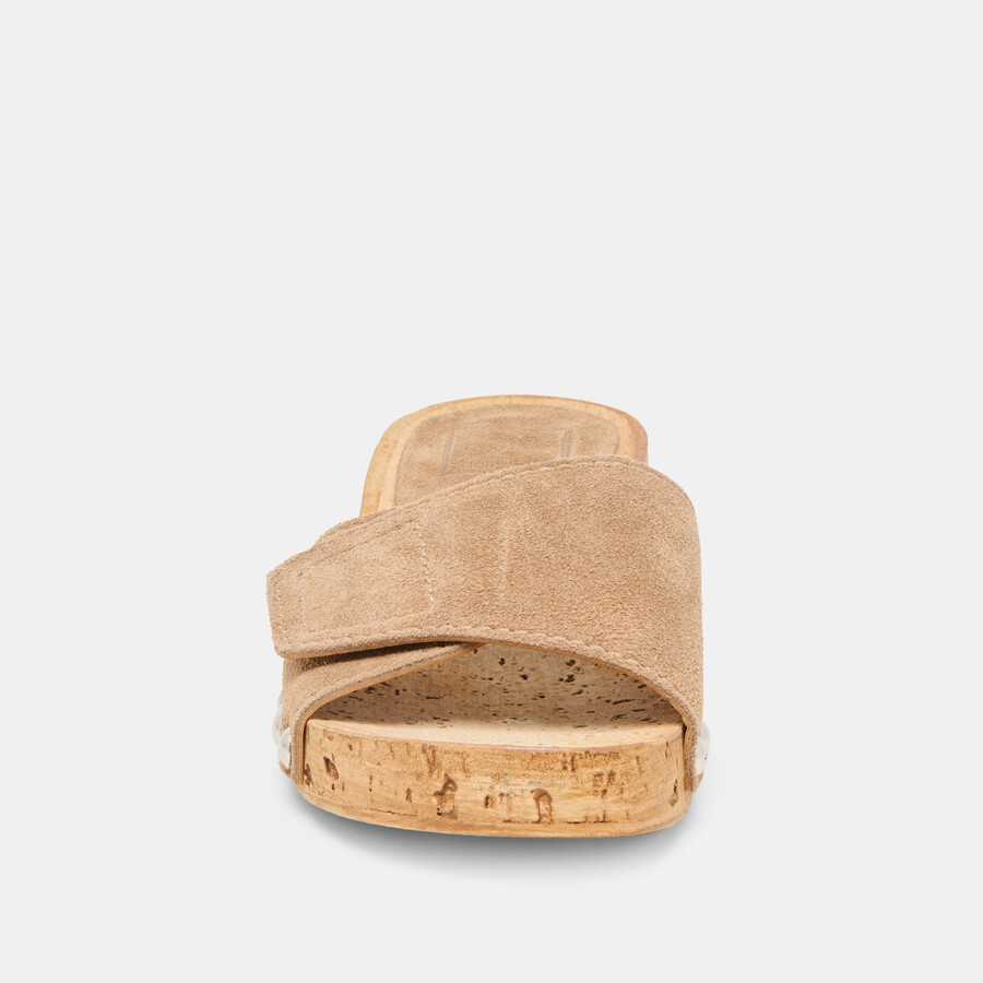 sandy sandalen aus taupefarbenem wildleder
