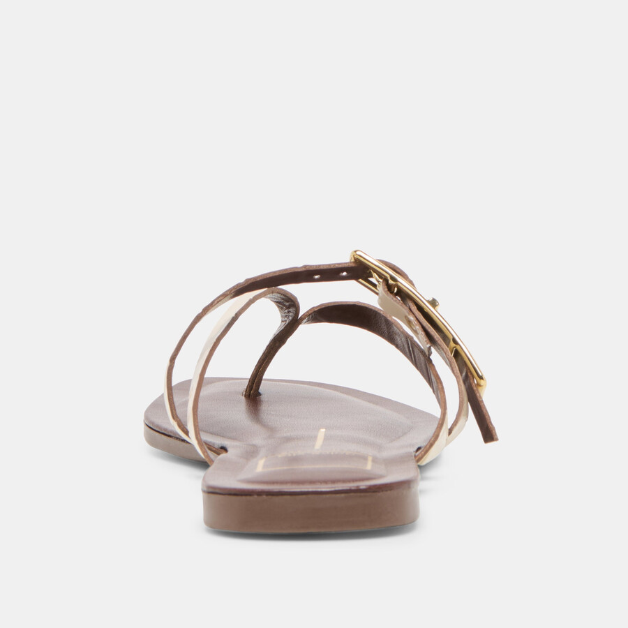 piers sandalen beige krokodilgeprägtes leder