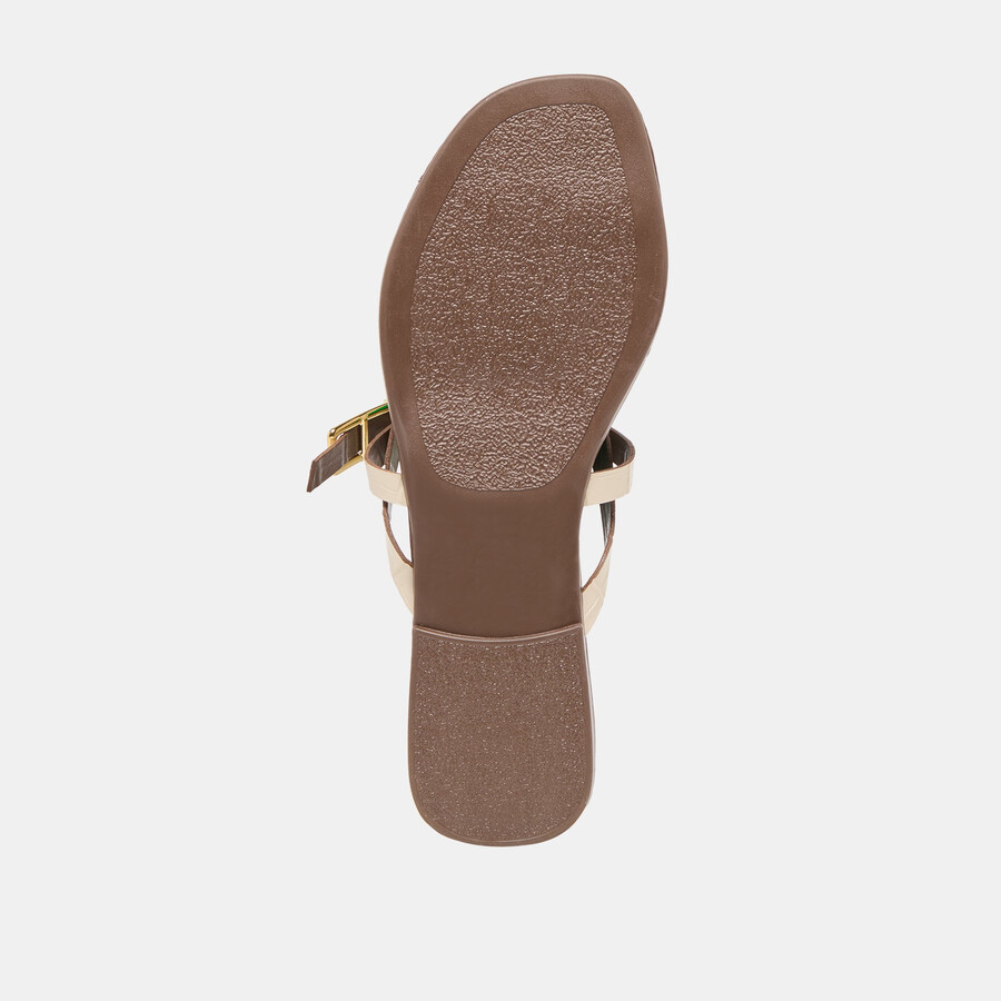 piers sandalen beige krokodilgeprägtes leder
