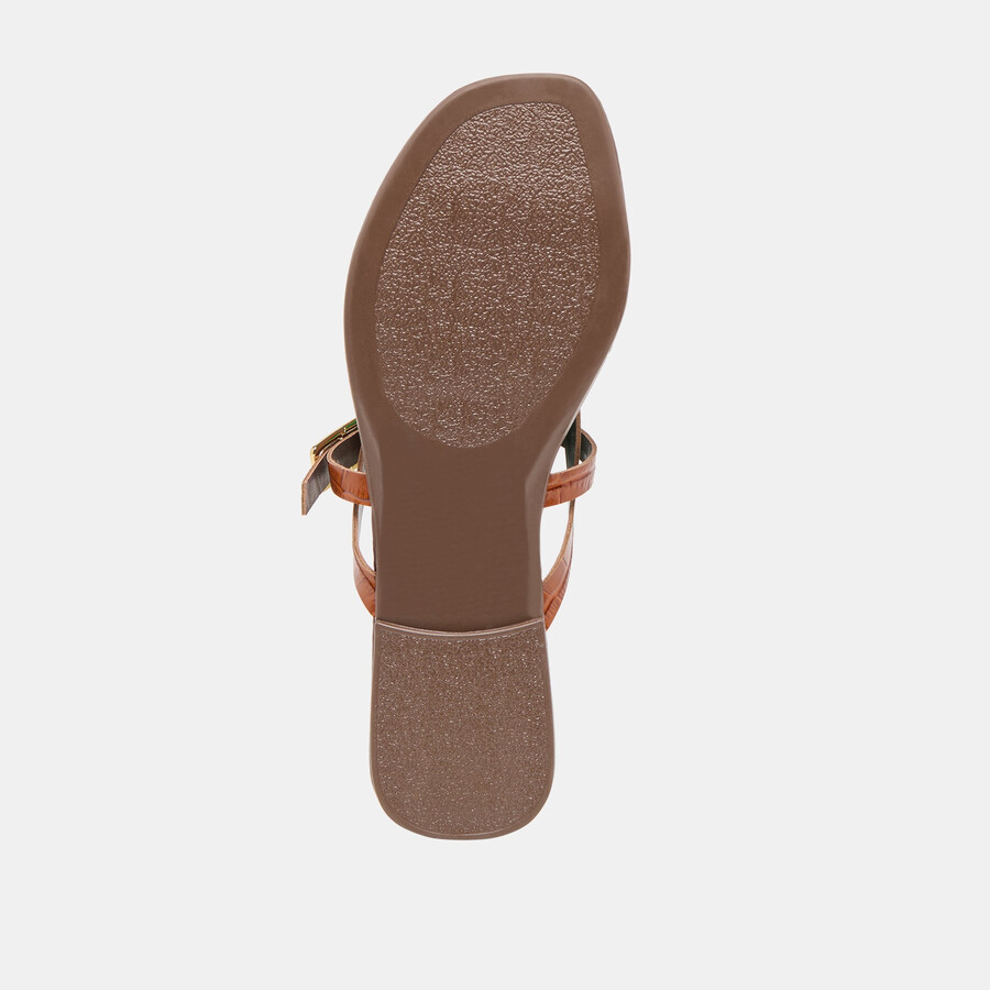piers sandalen cognac krokodilgeprägtes leder