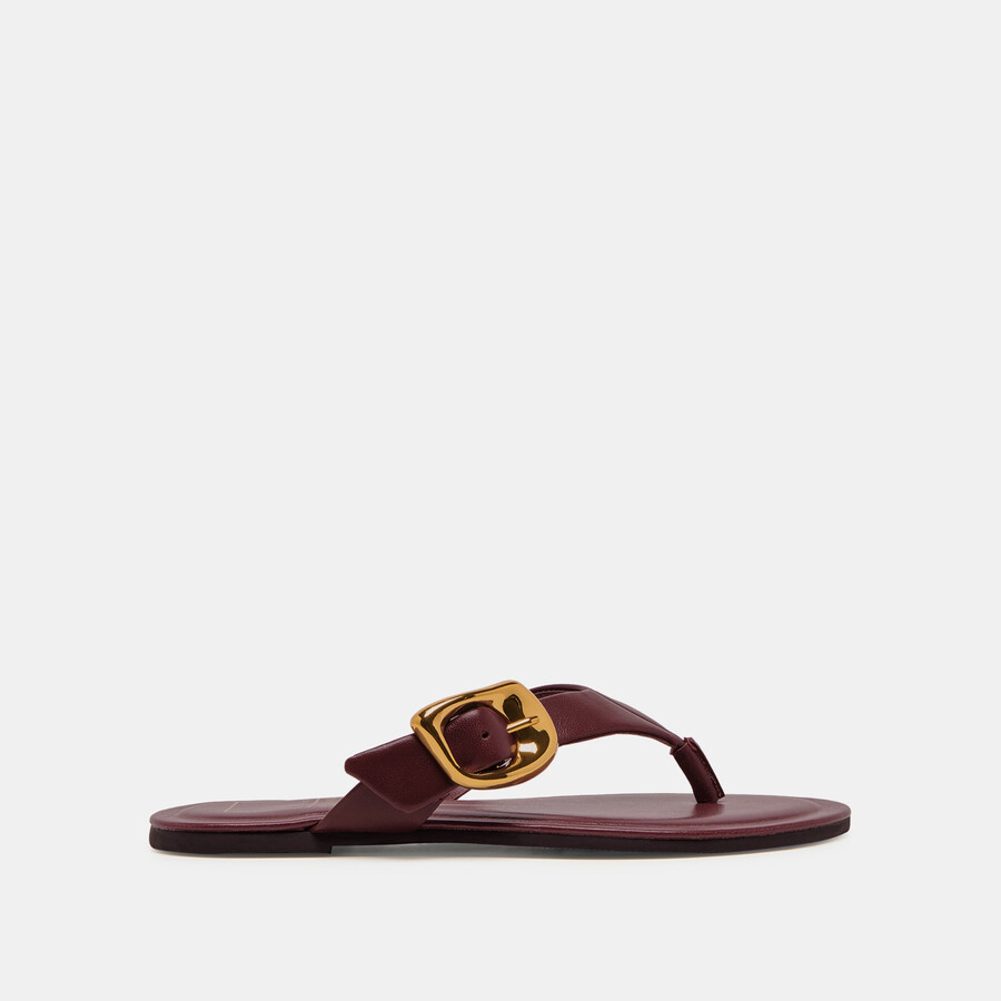 rossa sandalen aus burgunderfarbenem leder