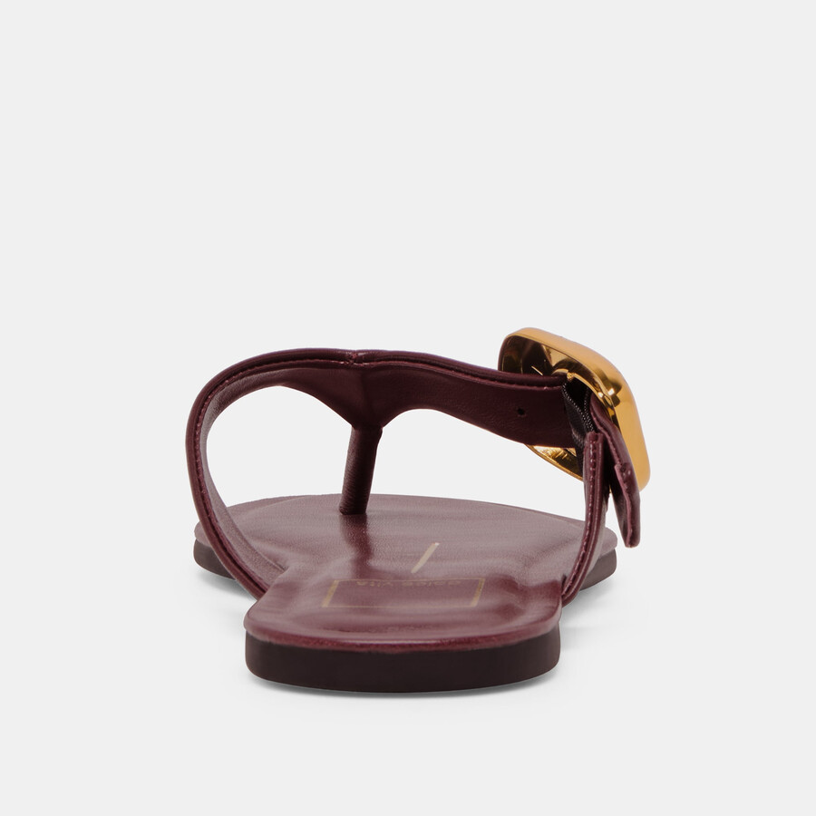 rossa sandalen aus burgunderfarbenem leder