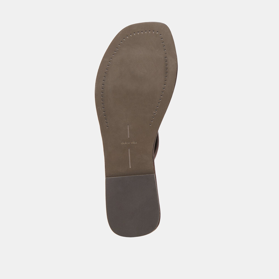 cely sandalen aus dunkelbraunem leder