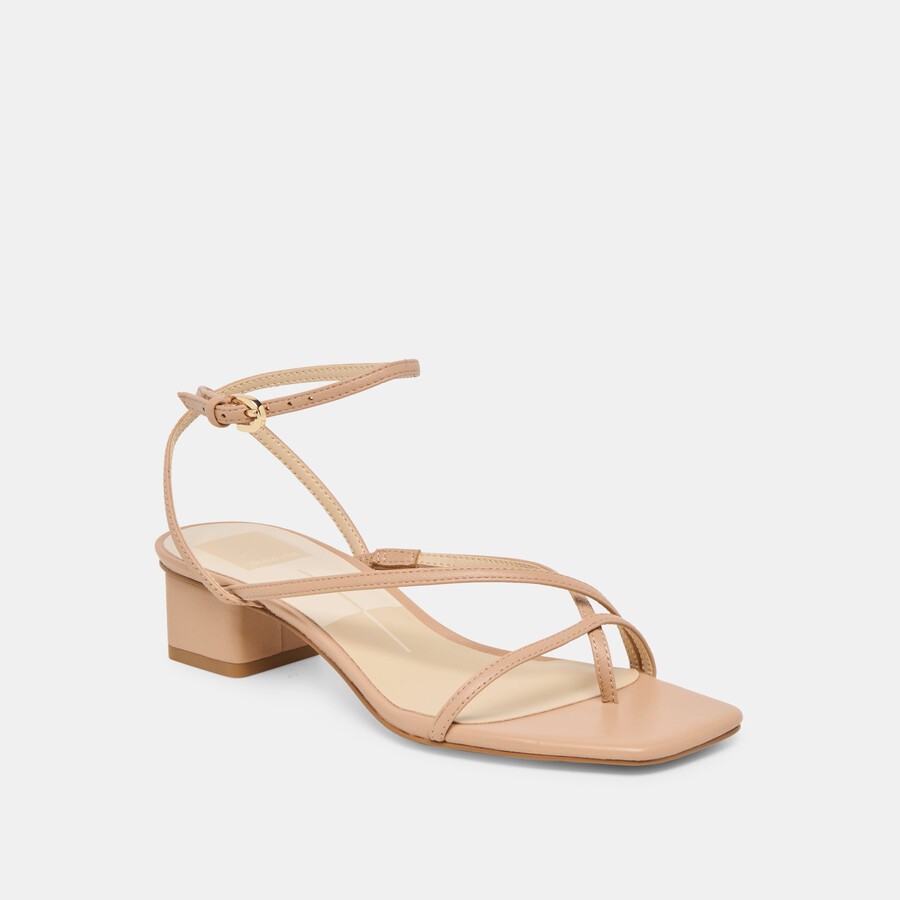 karlos sandalen aus hellbraunem leder