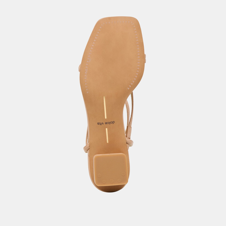 karlos sandalen aus hellbraunem leder