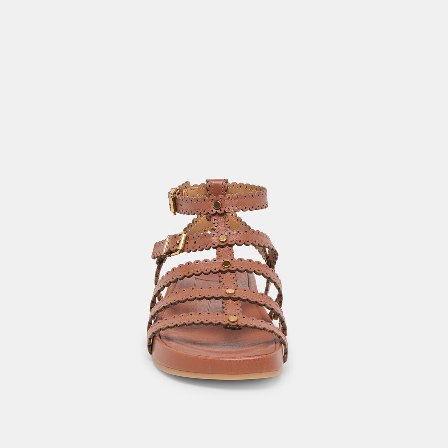 susana sandalen aus cognacfarbenem leder
