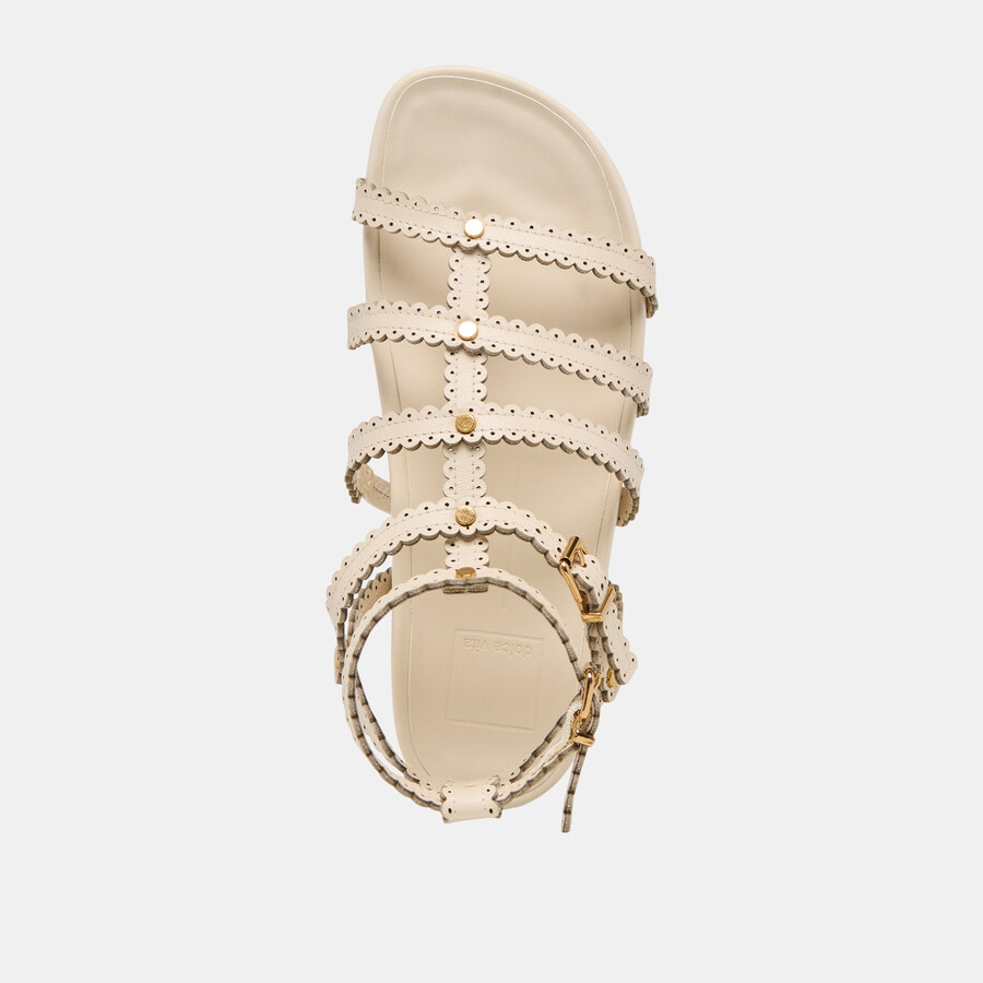 susana sandalen creme leder