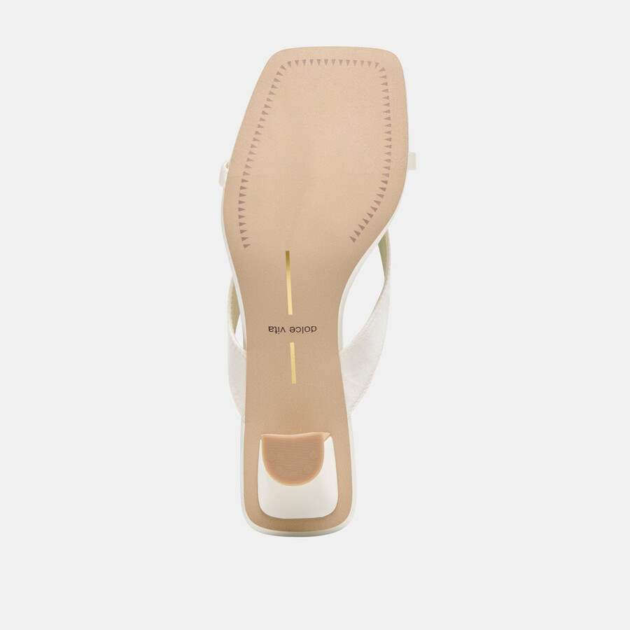 brevel heels aus echtem weißen satin