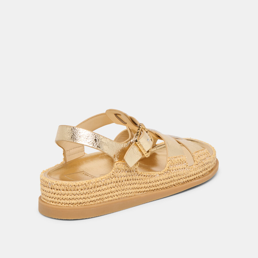 shenna sandalen goldfarbenes leder im used-look