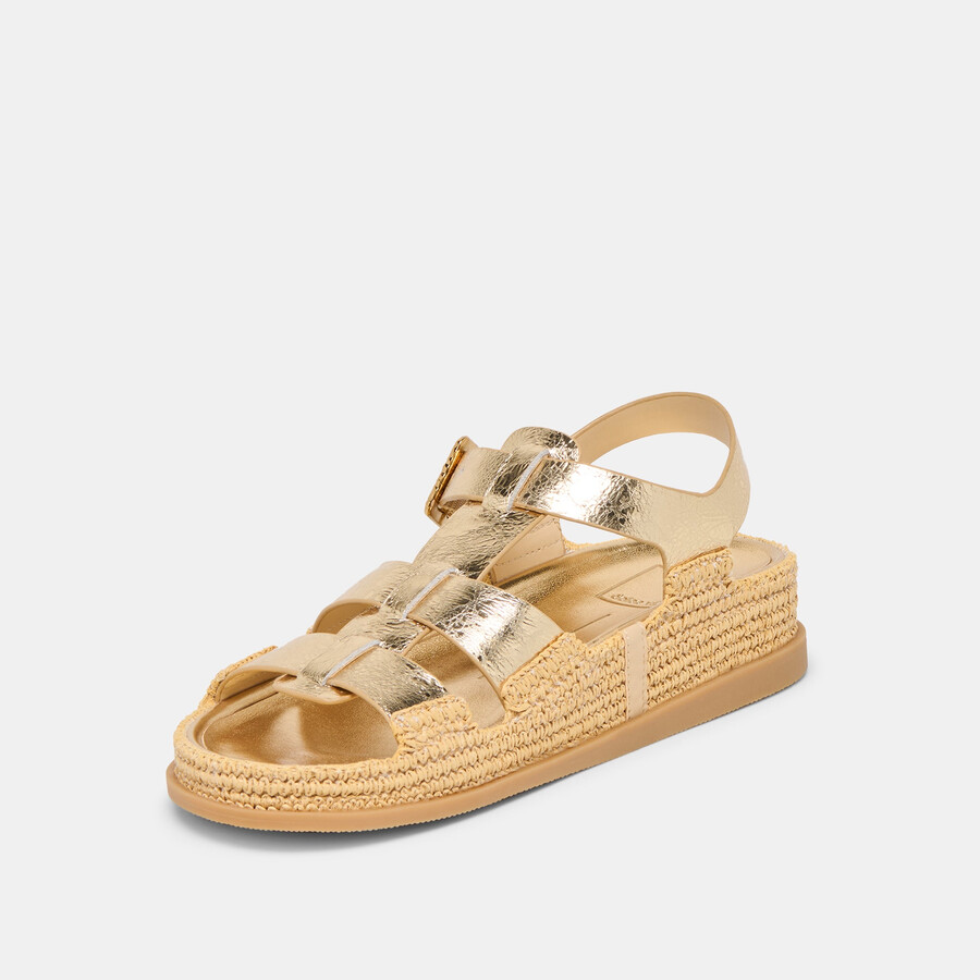 shenna sandalen goldfarbenes leder im used-look