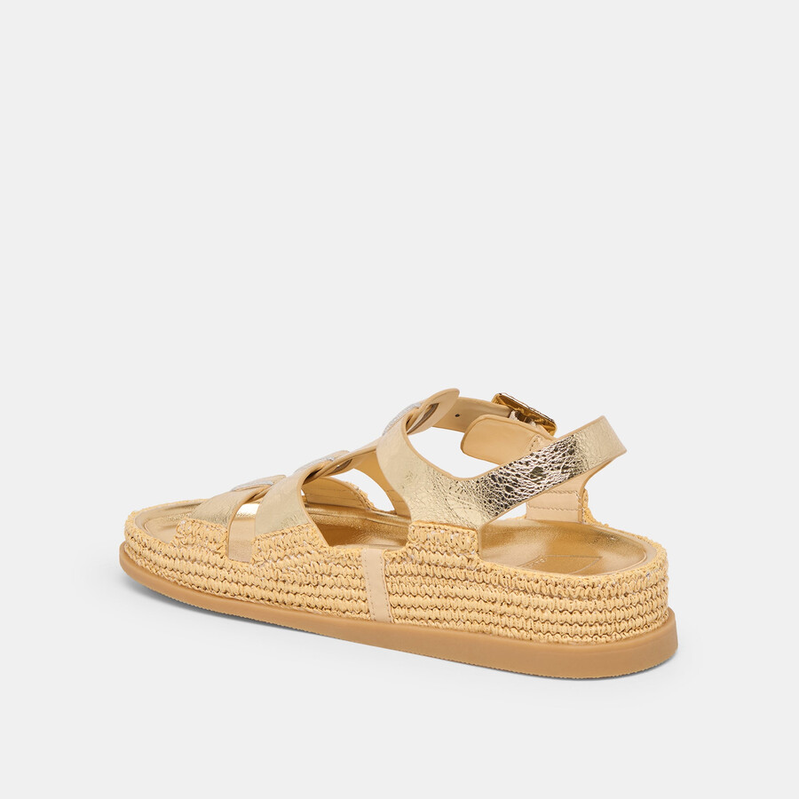 shenna sandalen goldfarbenes leder im used-look