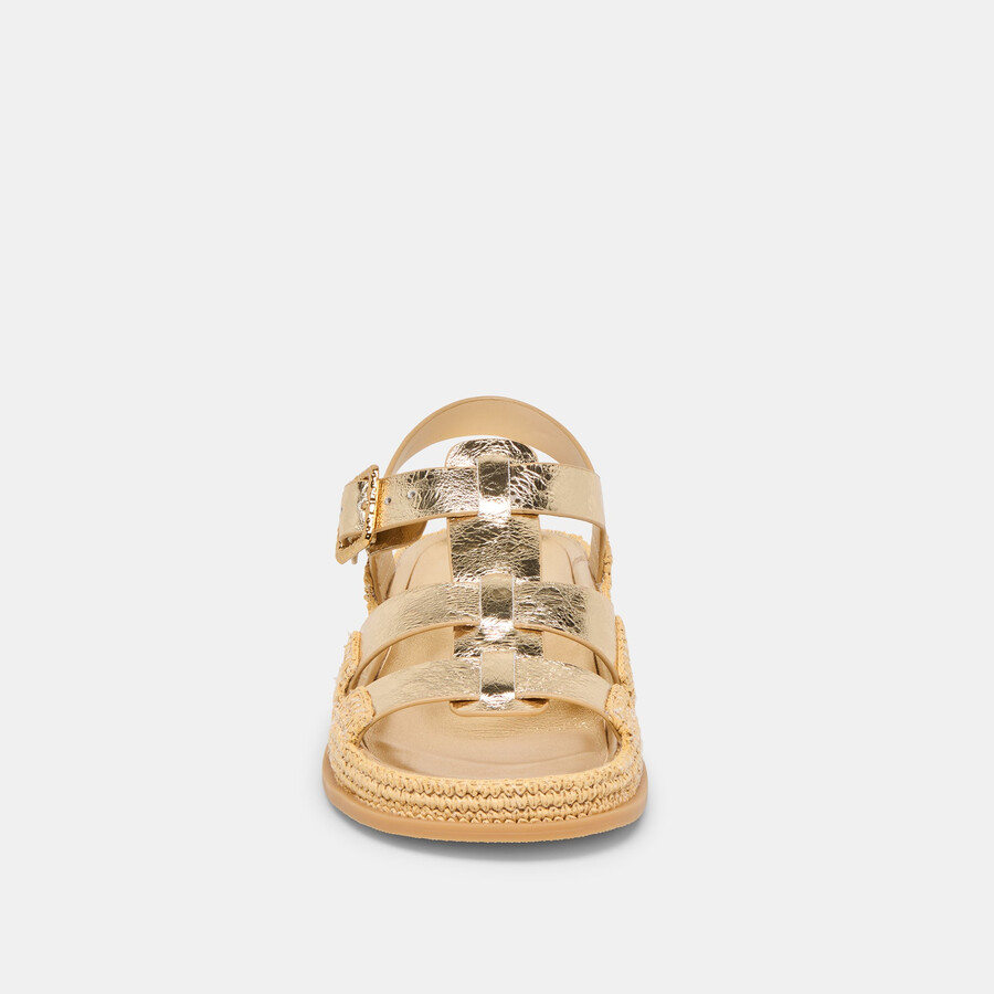 shenna sandalen goldfarbenes leder im used-look