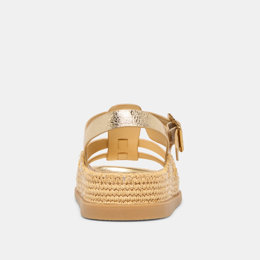 shenna sandalen goldfarbenes leder im used-look