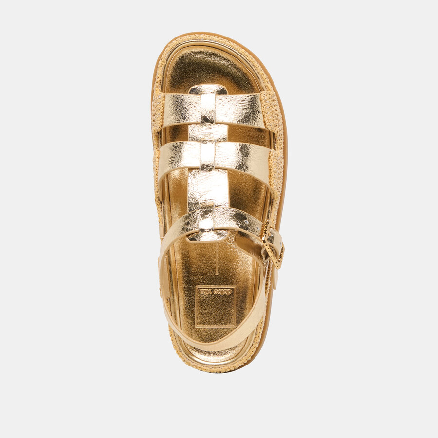 shenna sandalen goldfarbenes leder im used-look