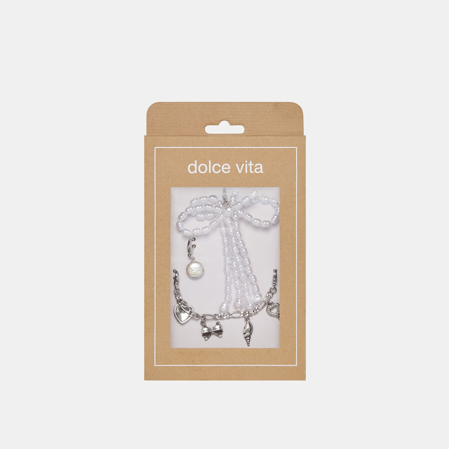 silbernes charm-set sortiert