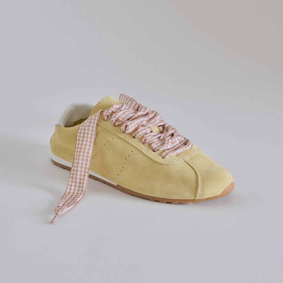 gingham-spitze rose multi