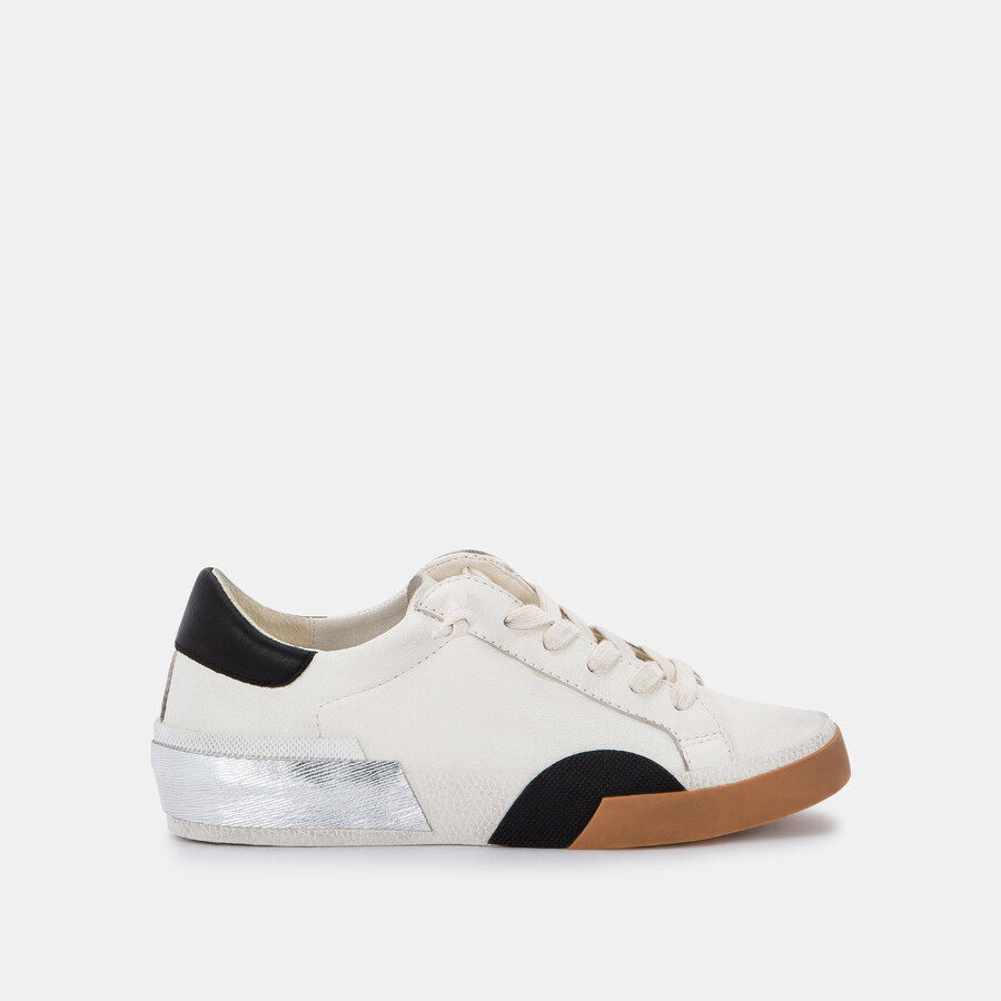 zina sneakers weiß schwarz leder