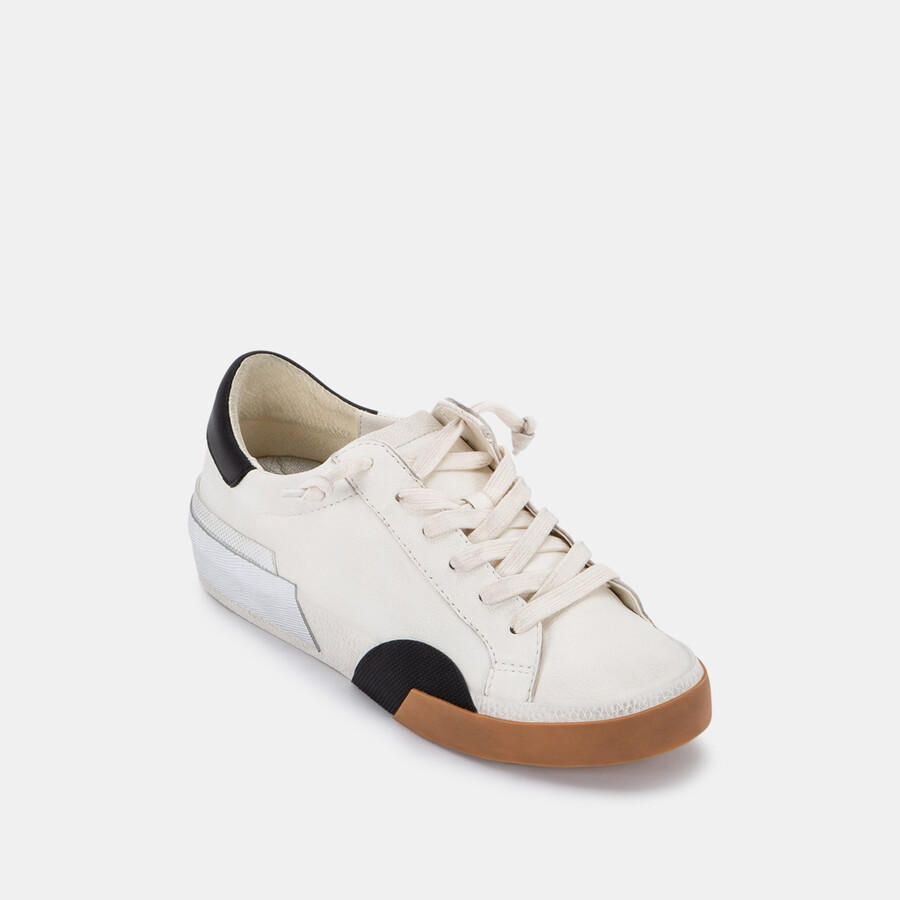 zina sneakers weiß schwarz leder