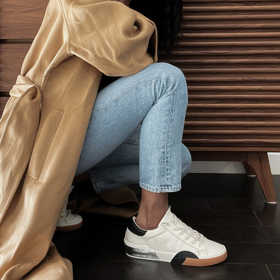 zina sneakers weiß schwarz leder