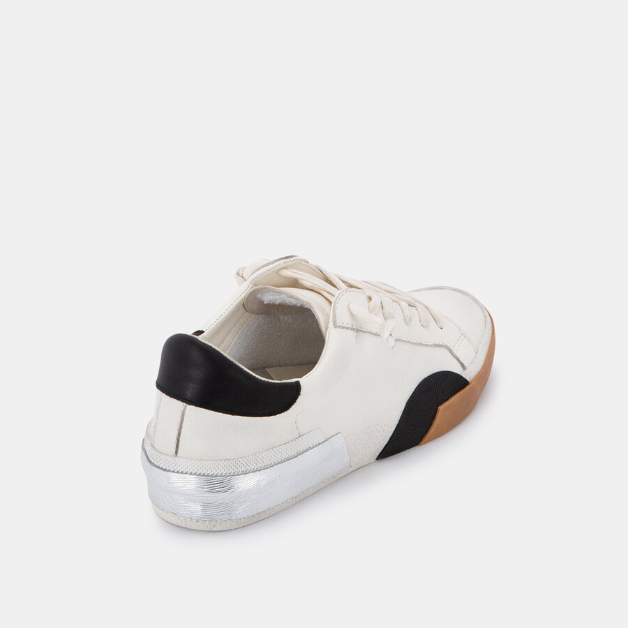 zina sneakers weiß schwarz leder