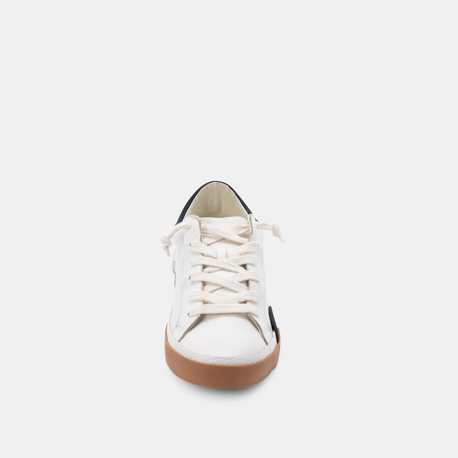 zina sneakers weiß schwarz leder