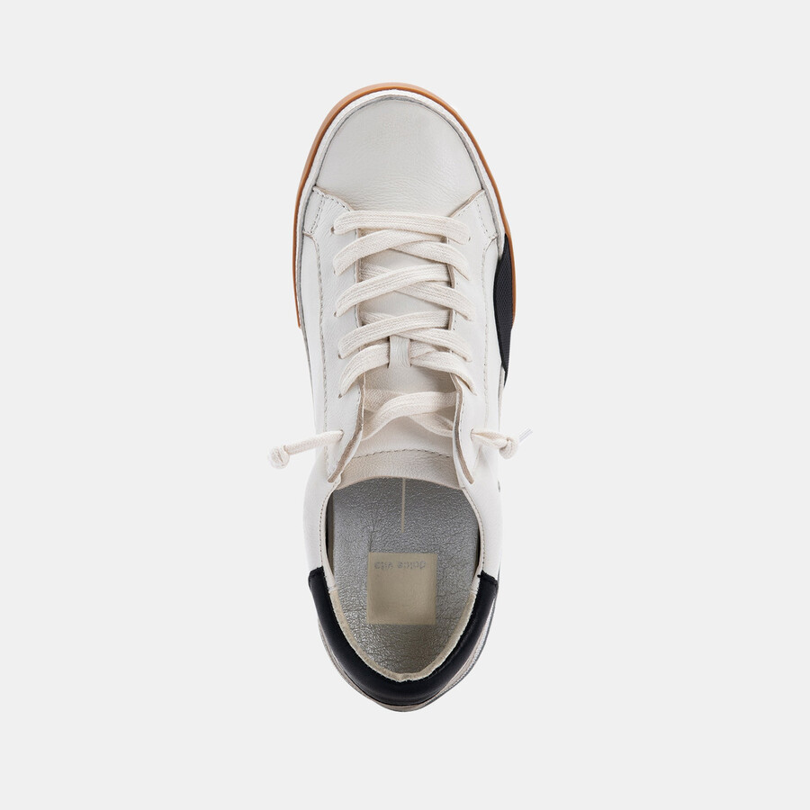 zina sneakers weiß schwarz leder