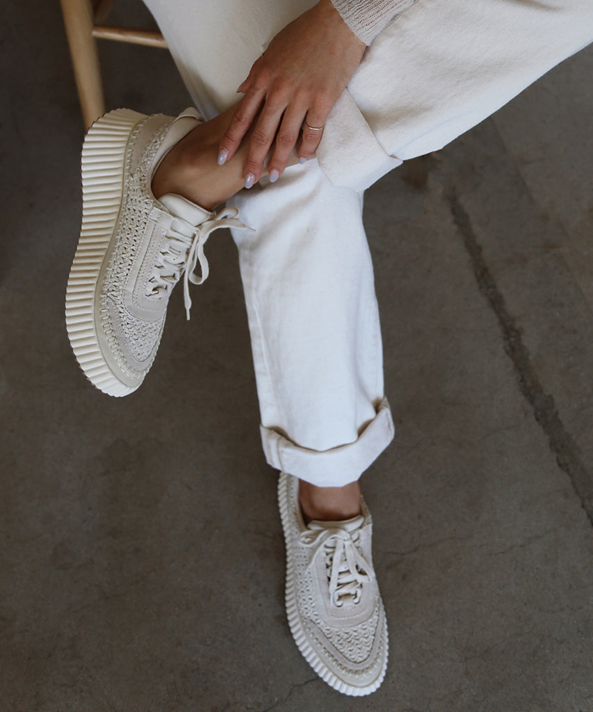 dolen sneakers sandstone knit