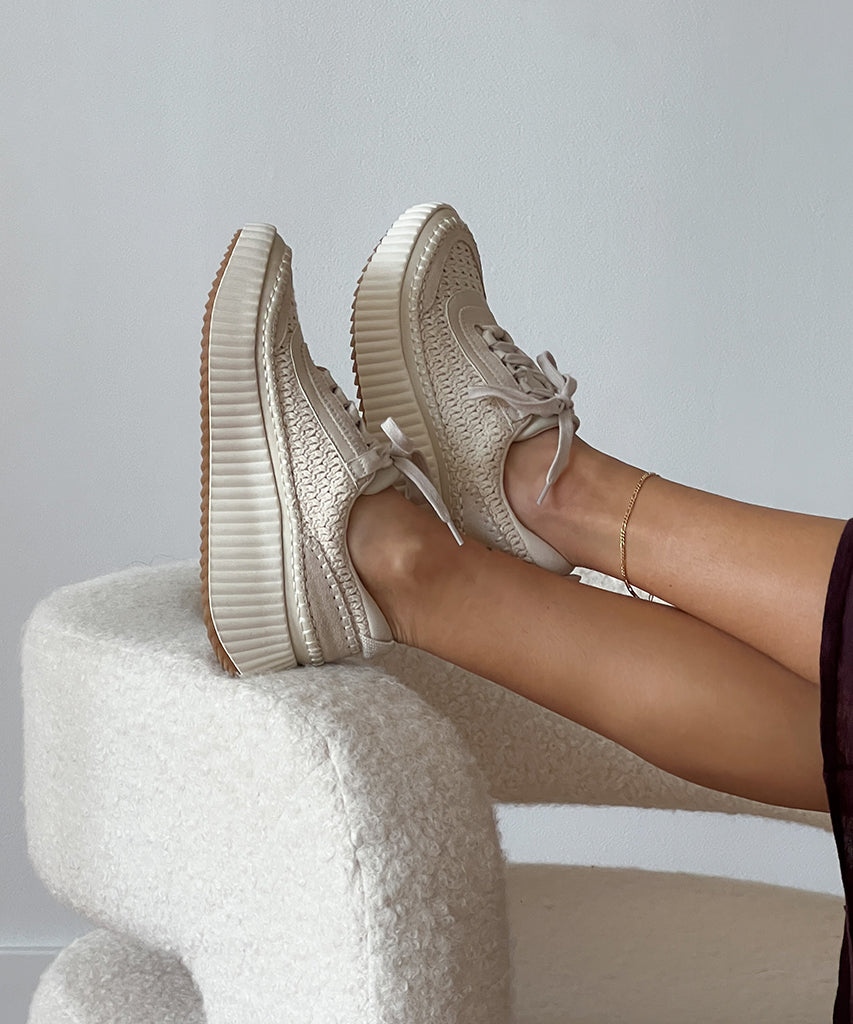 dolen sneakers sandstone knit
