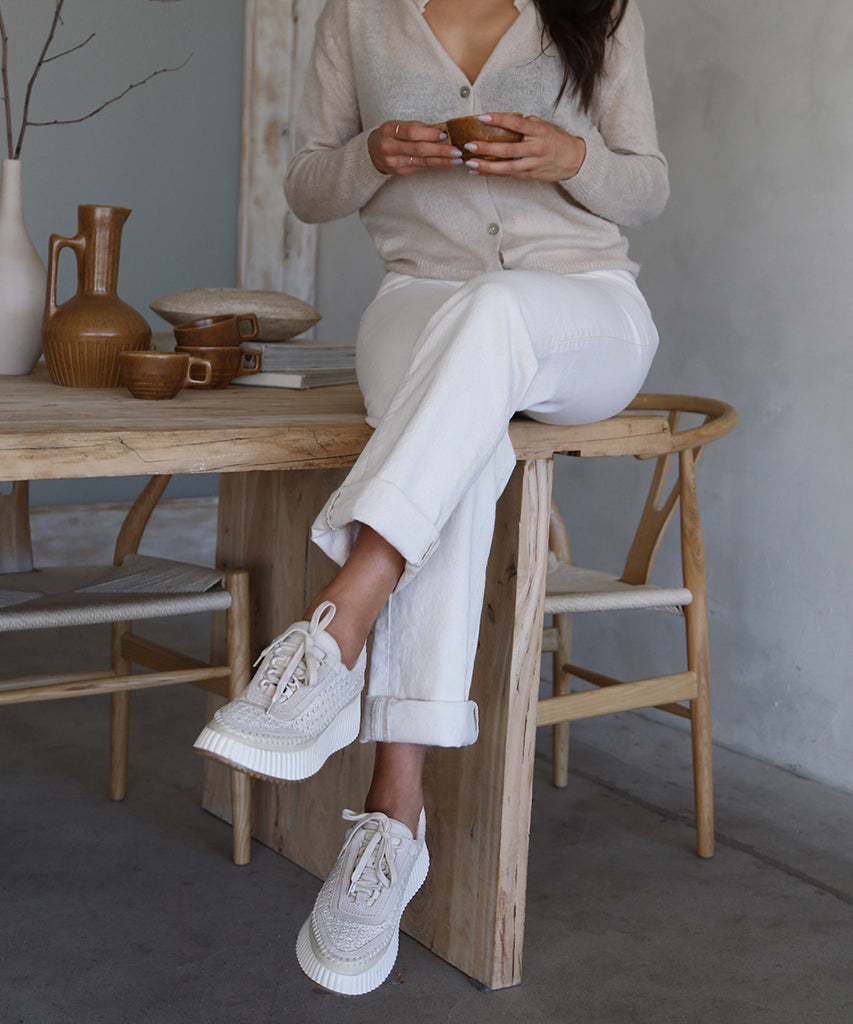 dolen sneakers sandstone knit